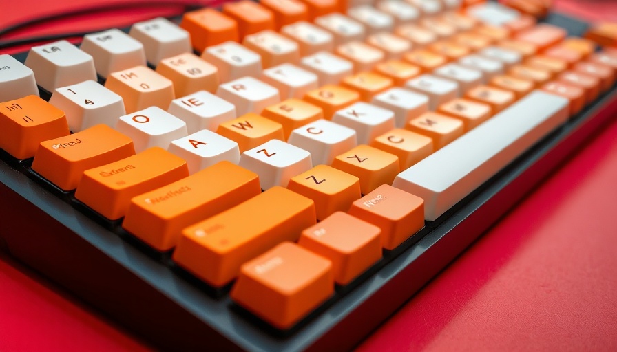 Colorful keycaps on a mechanical keyboard showing vibrant design.