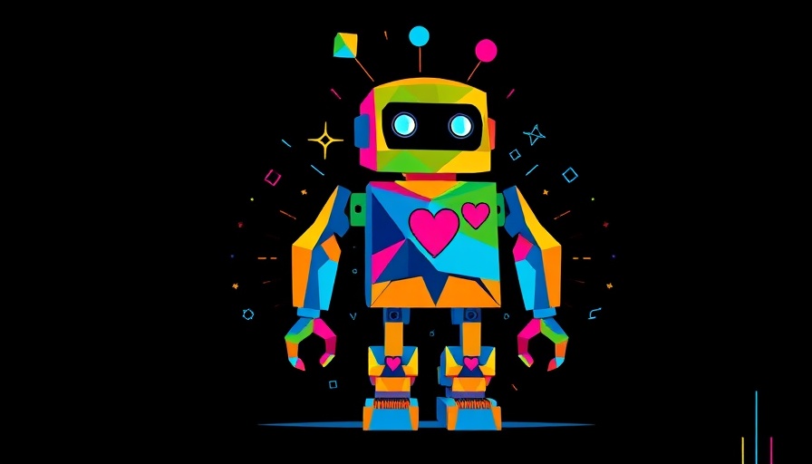 Abstract representation of AI in technology with colorful geometric shapes