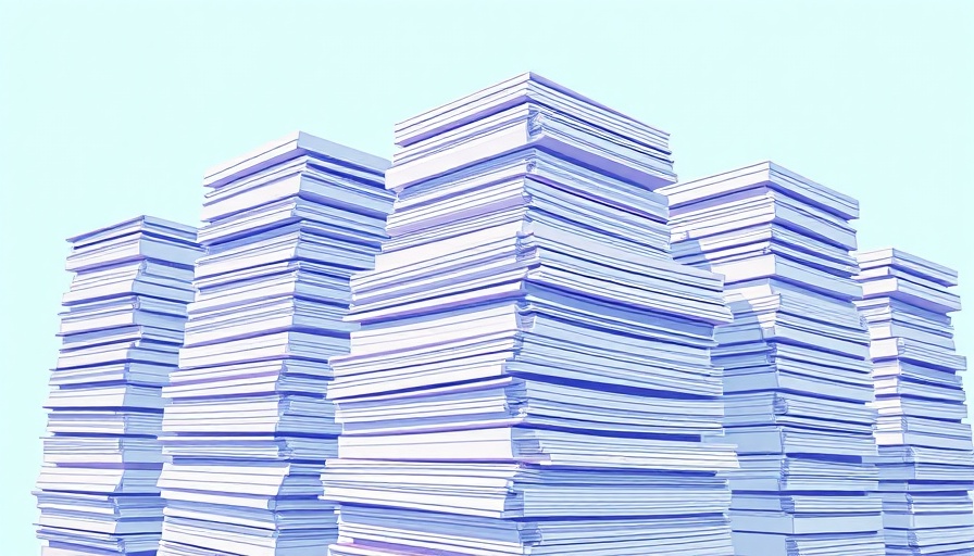 Illustration of stacks of documents resembling buildings, symbolizing understanding flow-down clauses.