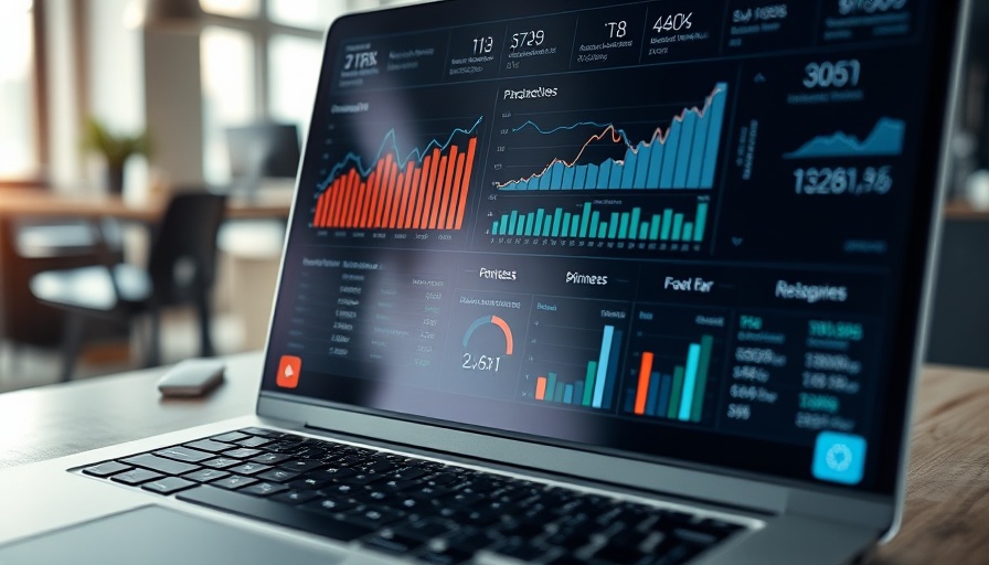 Close-up of laptop showing financial KPIs for cash flow metrics for business success.