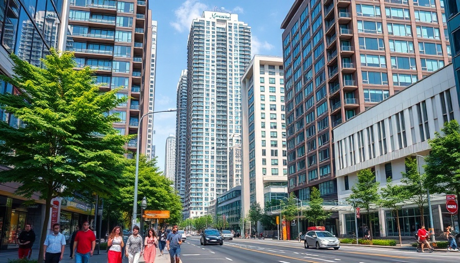 Modern high-rise buildings in city reflecting $1 billion revenue in construction.