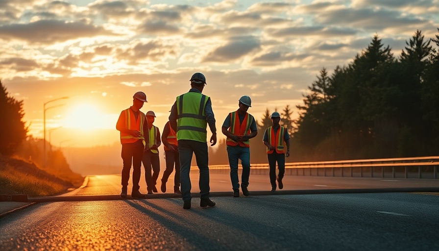 Highway construction work at dawn illustrating public contracting changes.