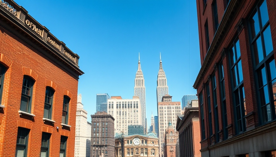 W.E. O'Neil Construction building with city skyline.