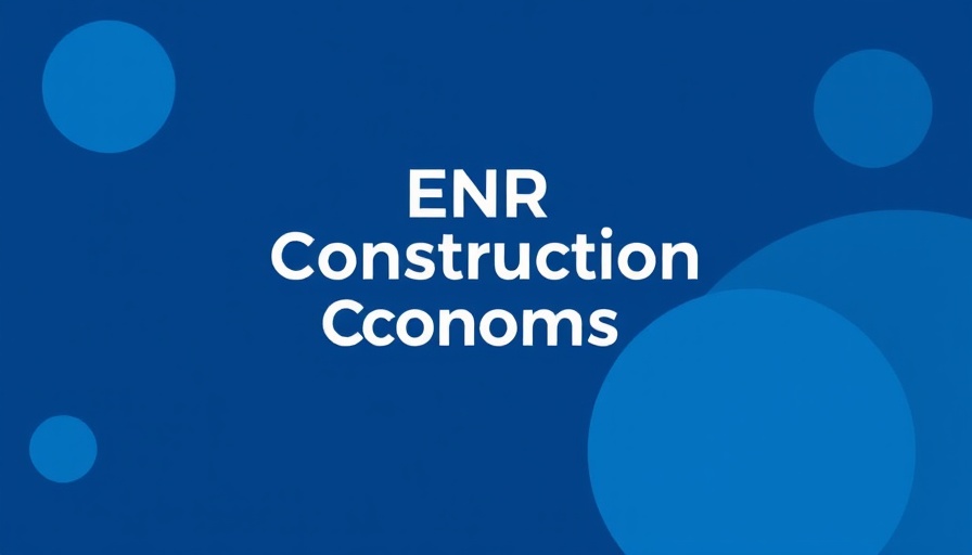 Modern design for Construction Economics March 31 2025 with ENR logo on blue background.