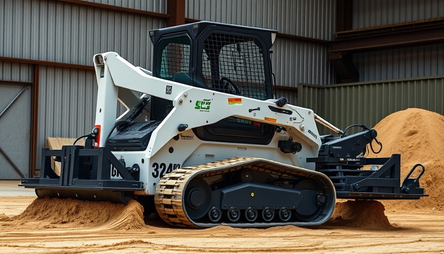 E-Z Grader used with CTL for indoor construction grading.