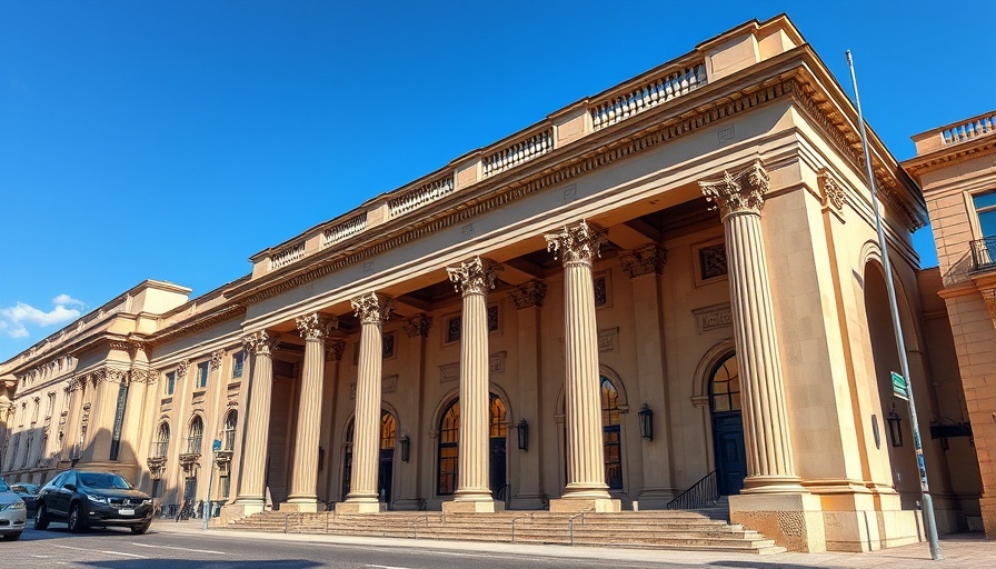 Imposing neoclassical train station for Amtrak bribery scheme context.