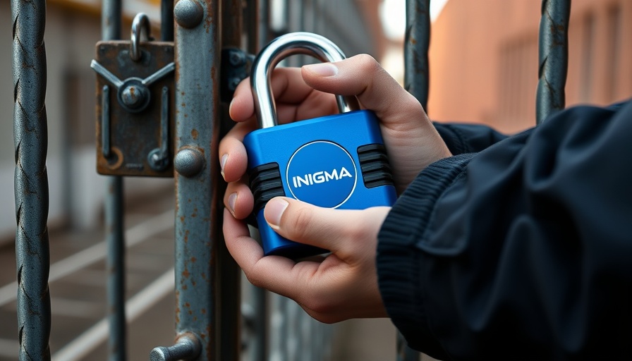 Squire inigma smart access control system securing a gate.