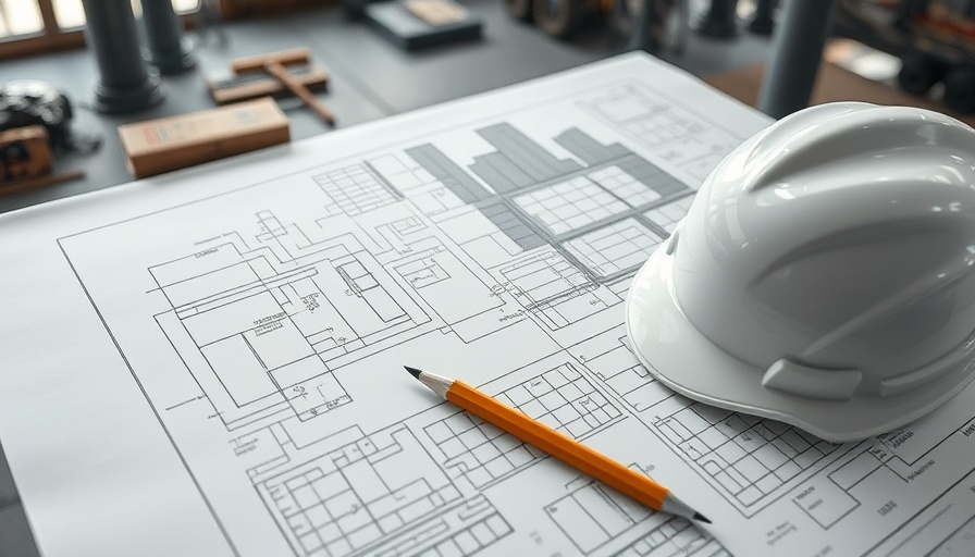 Blueprint and helmets illustrating why process and execution matter in commercial construction.
