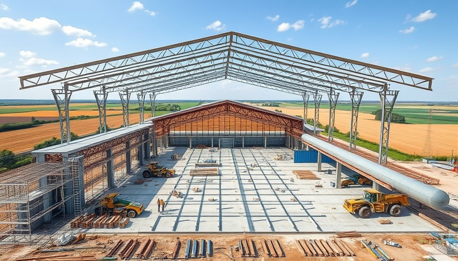 Large industrial building construction for Starting Your Spring Construction Project.