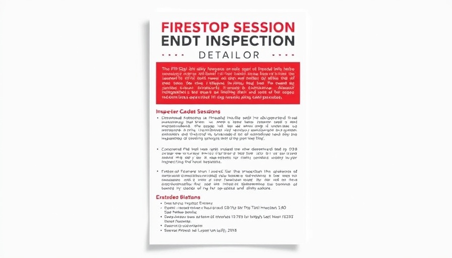 Detailed flyer on Firestop Special Inspection session details.