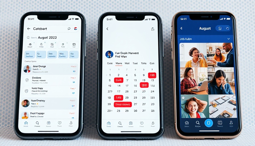 AccuLynx mobile app screens showcasing dashboard, calendar, and job album features.