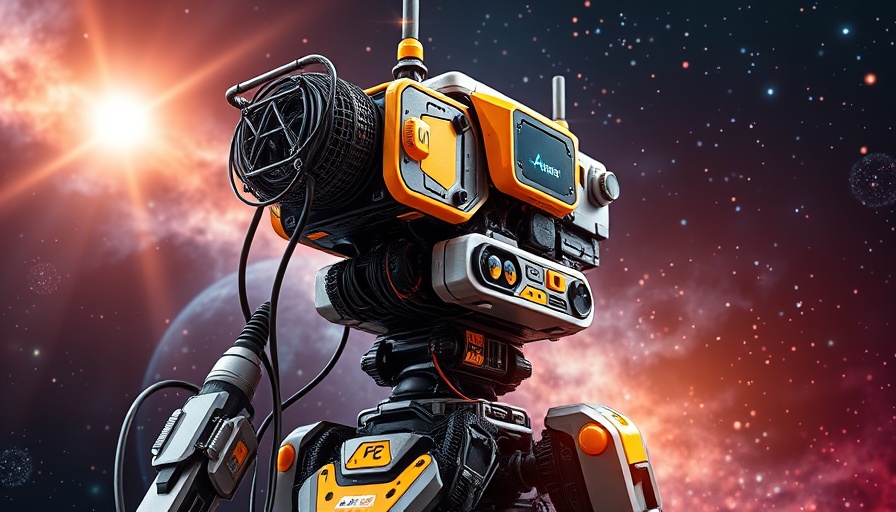 AI-driven construction supply chain technology in futuristic machine.
