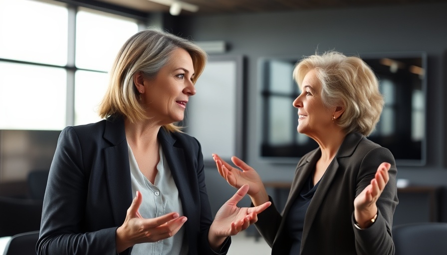 Confident woman discussing school arts funding in a modern office.