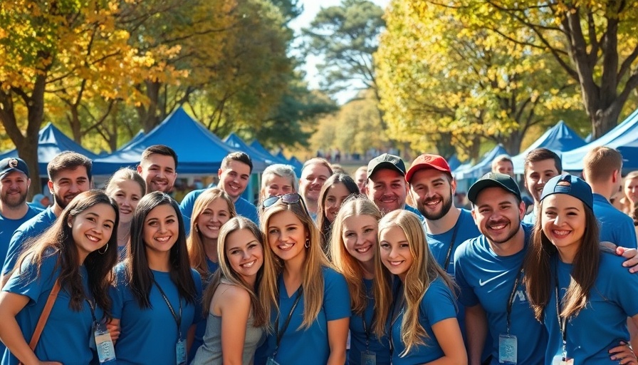Happy group posing at a California outdoor event, Sustainable Roofing Solutions California.