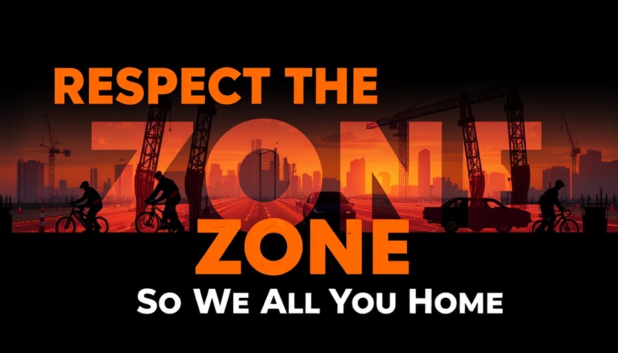 Work Zone Awareness Week safety design with bold text and icons