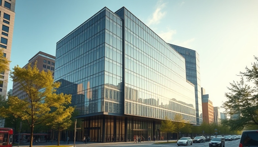 Modern glass building in Cultural District Fort Worth real estate.