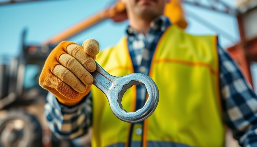 Construction worker with wrench for preventative maintenance services.
