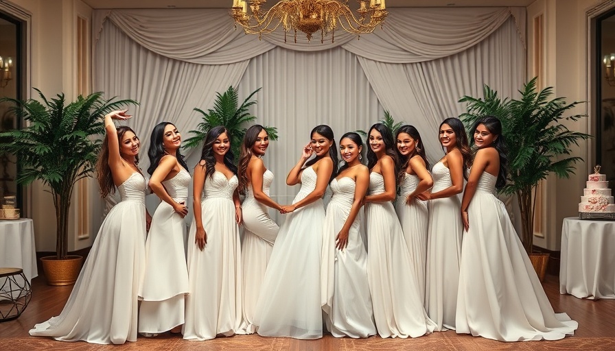 Young women in white gowns at Cinderella Charity Ball fundraising event.