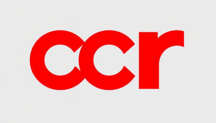Simple red CCR logo on a light gray background