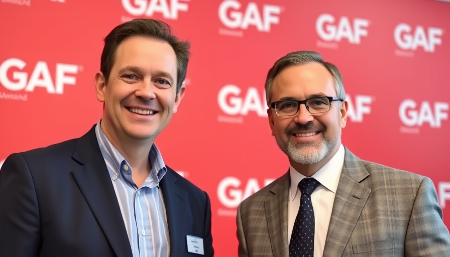 Smiling men at GAF Master Elite President's Club Award event.