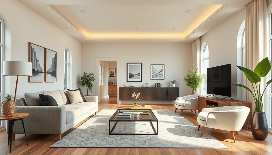 Modern living room showcasing fix and flip strategies.