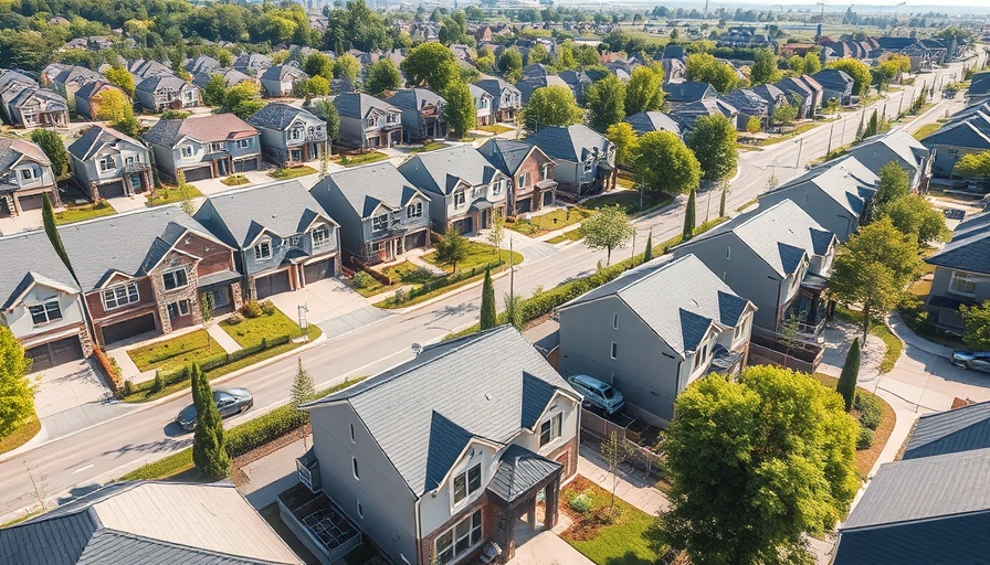Aerial view of suburban housing development under construction, showcasing housing market challenges and opportunities.