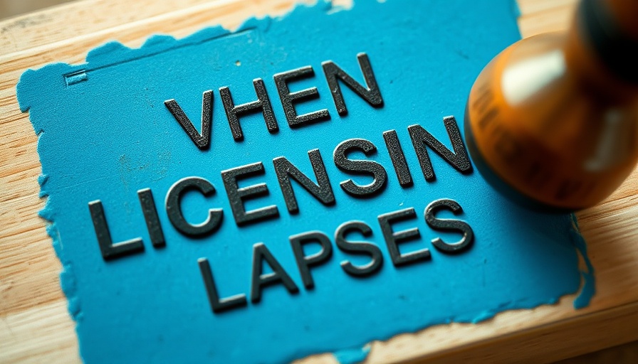 Wooden stamp with text highlighting contractor licensing importance.