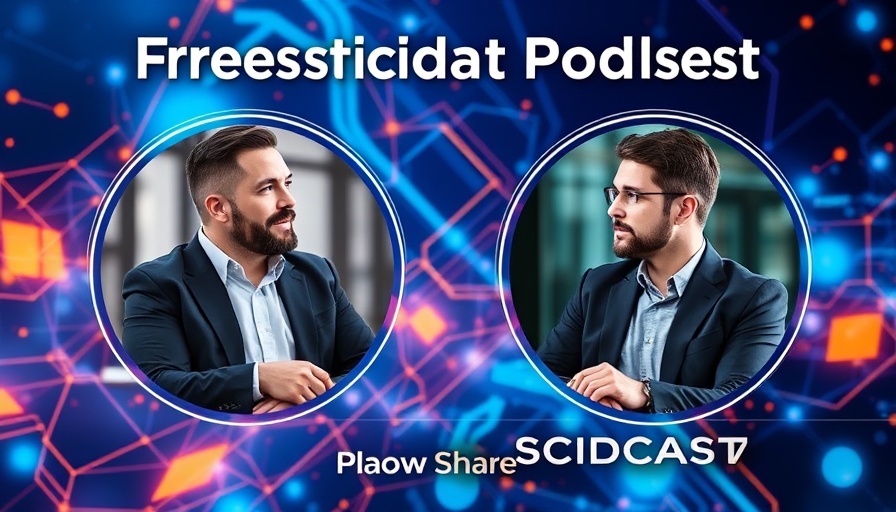 Podcast cover on PMO Success with vibrant blue and orange geometric design.