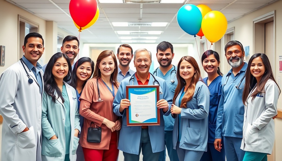Healthcare professionals receiving PRISM® Award in DFW healthcare setting.