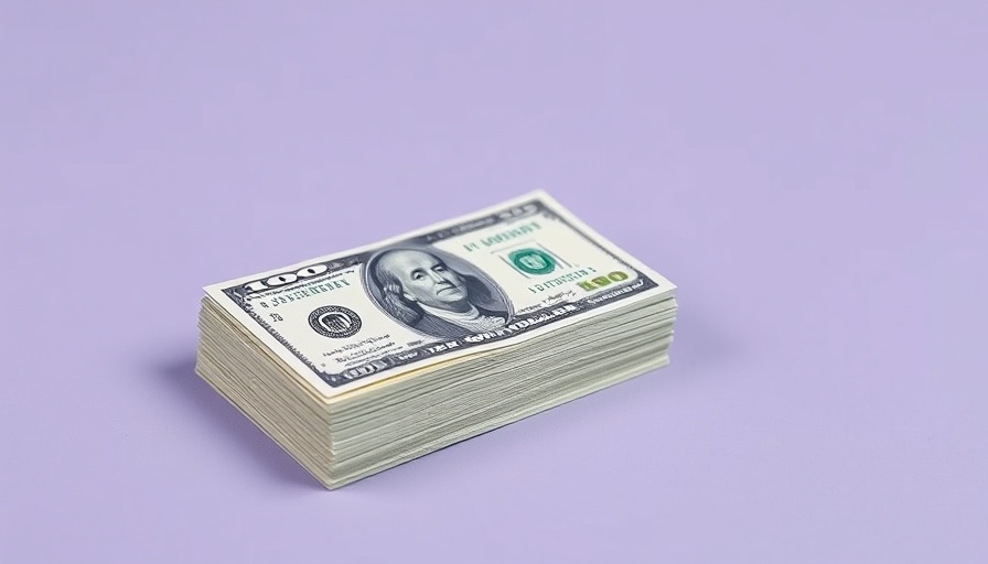Stack of US dollar bills for short term cash solutions Dallas Fort Worth.