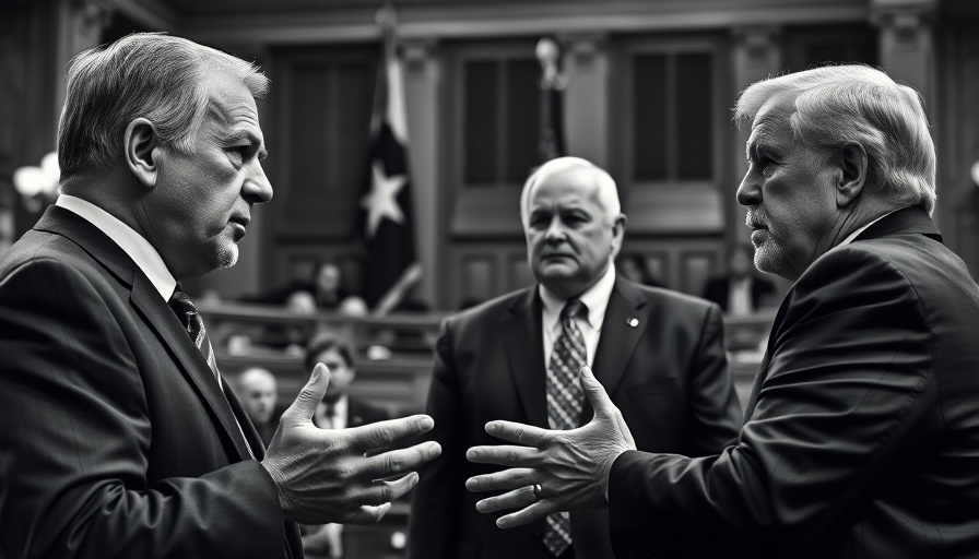 Texas GOP Power Dynamics: Political discussion scene in legislative chamber.