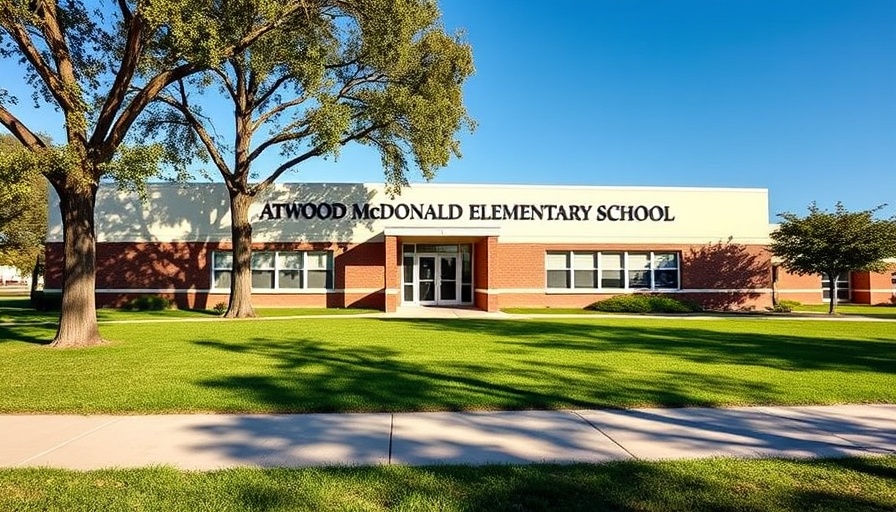 FWISD proposes closing Atwood McDonald Elementary school building, sunny day.