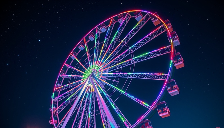Colorful Ferris wheel at night highlighting the importance of relationships.