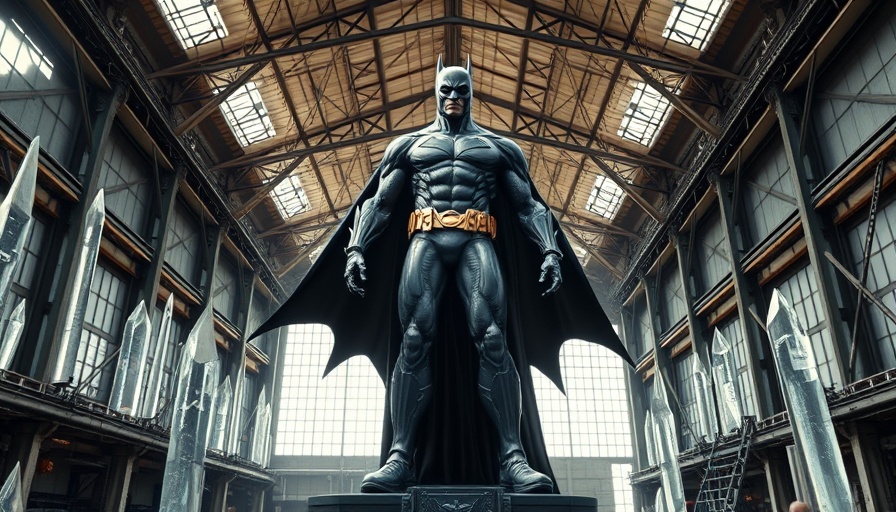 DC Summer at Gaylord Texan Resort Batman statue display.