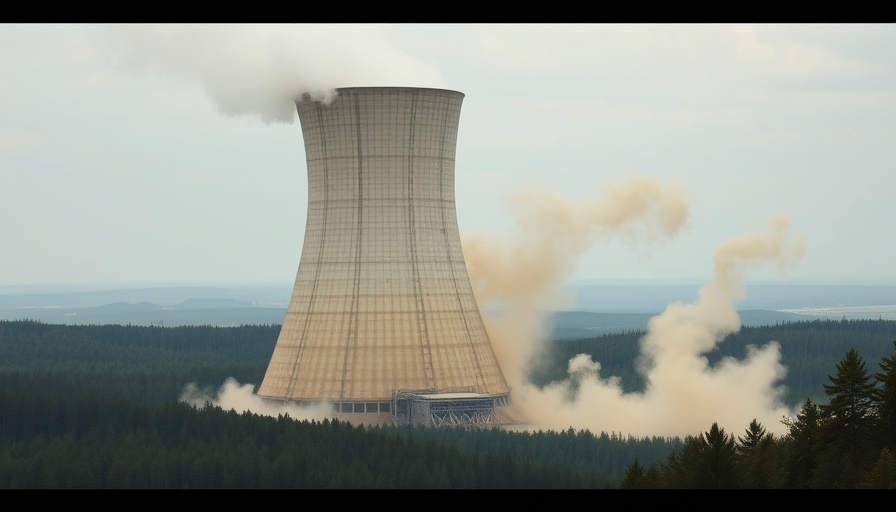 Nuclear cooling tower collapse during decommissioning services.