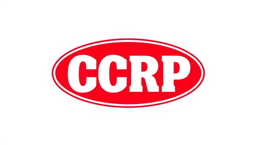 Bold red and white logo for construction company emphasizing projects.