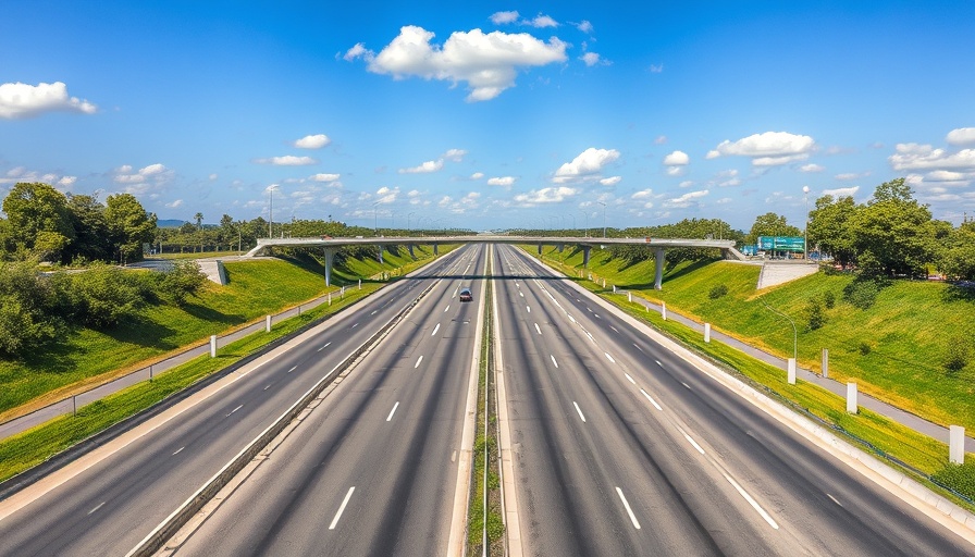 Chisholm Trail Parkway Expansion view with toll infrastructure