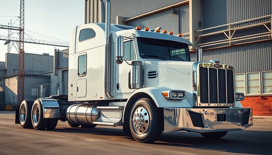Peterbilt Model 567EV Electric Truck parked in urban setting.