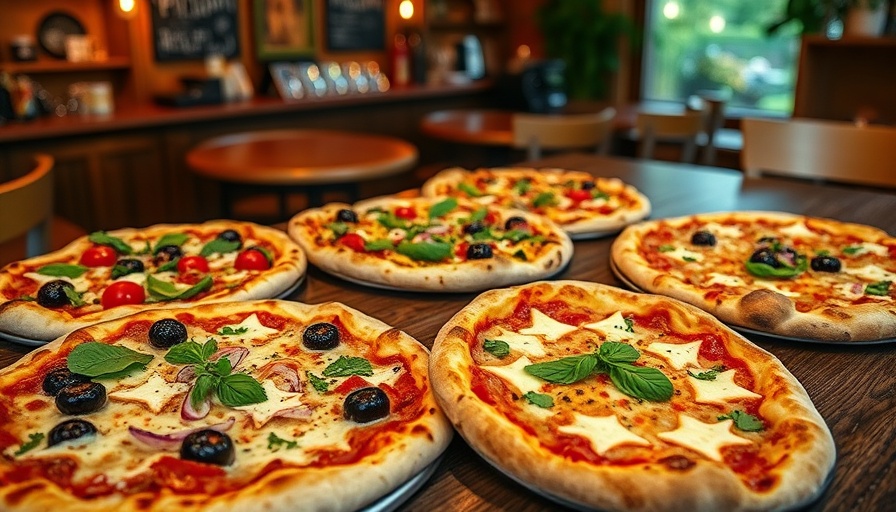 Gourmet pizzas at Mister 01 Extraordinary Pizza in Mansfield.