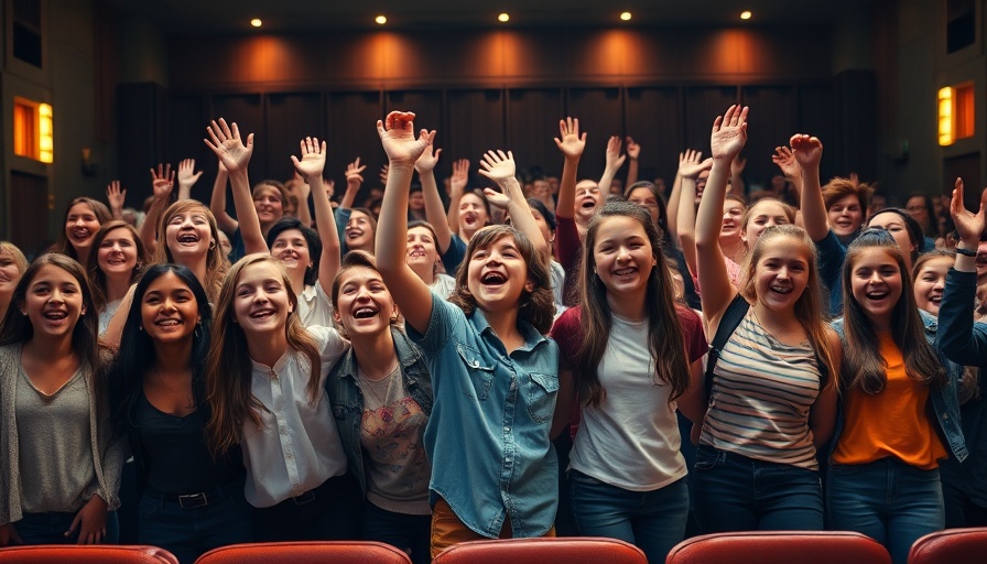 Schmidt and Jones Awards High School Musical Theatre group celebration on stage.