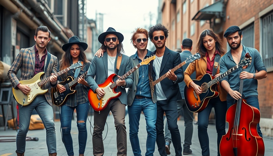 Stylish musicians in urban landscape for Dallas Fort Worth summer concerts.
