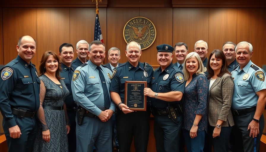 Group celebrating the Jerry Boyd Lifesaving Award in a formal setting.