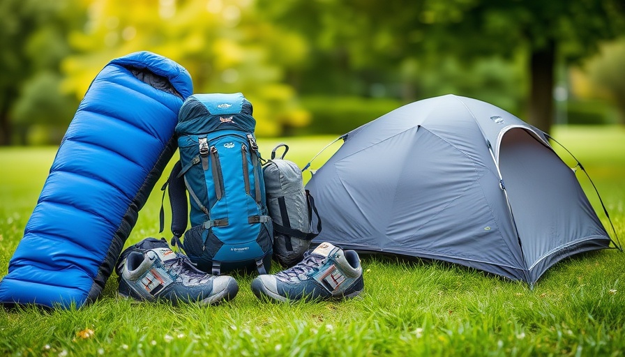 REI Anniversary Sale 2025 outdoor gear display featuring backpack, sleeping bag, tent.