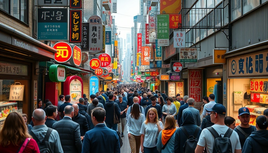 Crowd shopping in a busy Chinese street. China consumer spending.