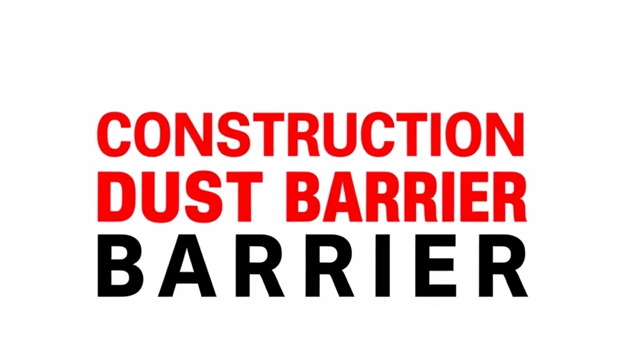 Construction site injury response branding logo for dust barrier system.