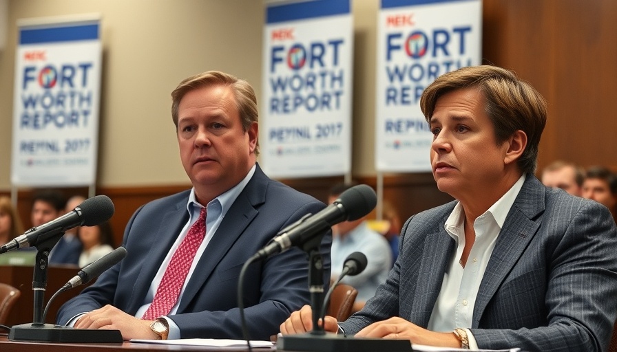 Fort Worth runoff election press conference with two focused individuals.