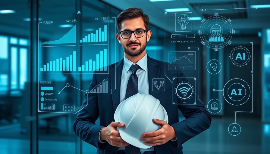 AI Operating System for Enterprises: Business professional with digital overlays.