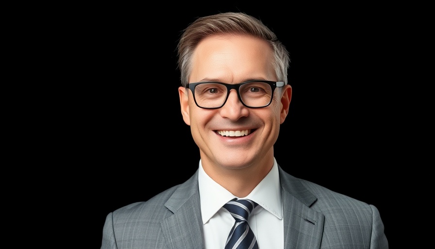 Portrait of a man in a suit wearing glasses, Mark J. Rauscher City Manager Duncanville.