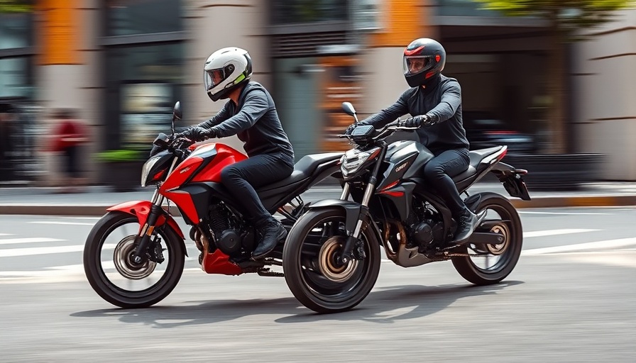 Belt Drive Upgrade in Honda Grom, two riders on urban street.