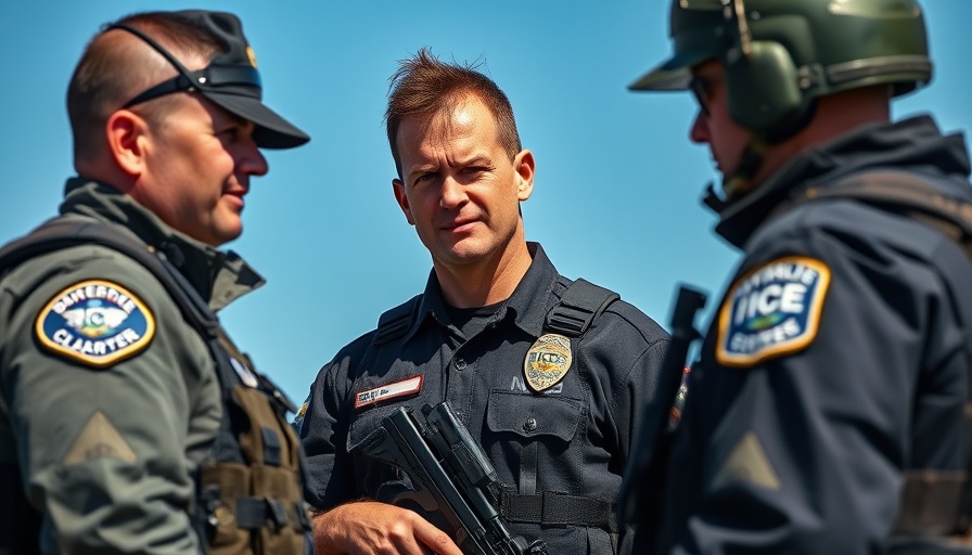 ICE officer in uniform during operation, representing Sheriff-ICE Cooperation in Texas.